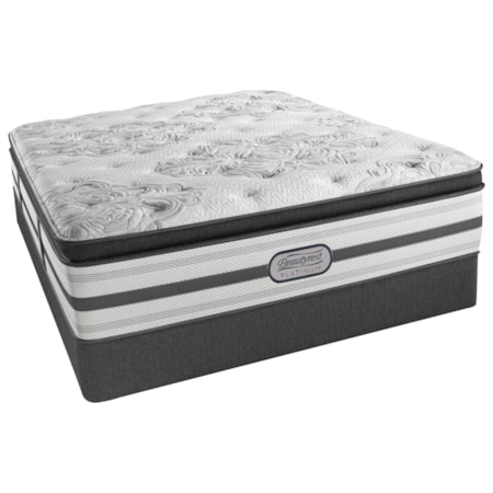 Cal King Plush Pillow Top 15" Mattress and 5" Low Profile Foundation