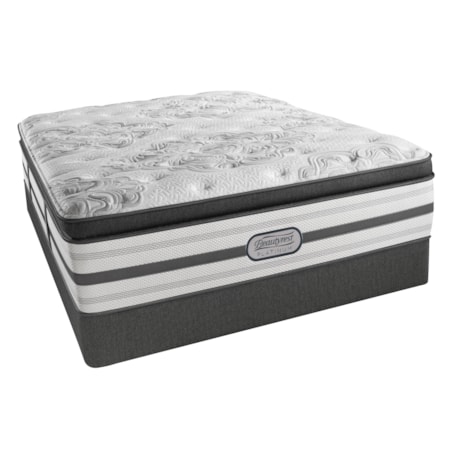 Twin Extra Long Plush Box Pillow Top 16 1/2" Mattress and BR Platinum Low Profile Foundation