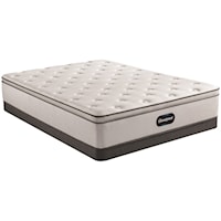 Cal King 13 1/2" Medium Pillow Top Pocketed Coil Mattress and 5" Low Profile Foundation