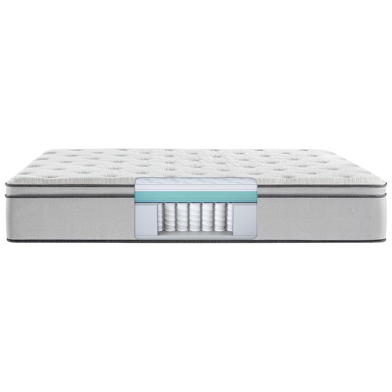 Beautyrest BR800 Medium PT Full 13 1/2" Pocketed Coil Mattress Set