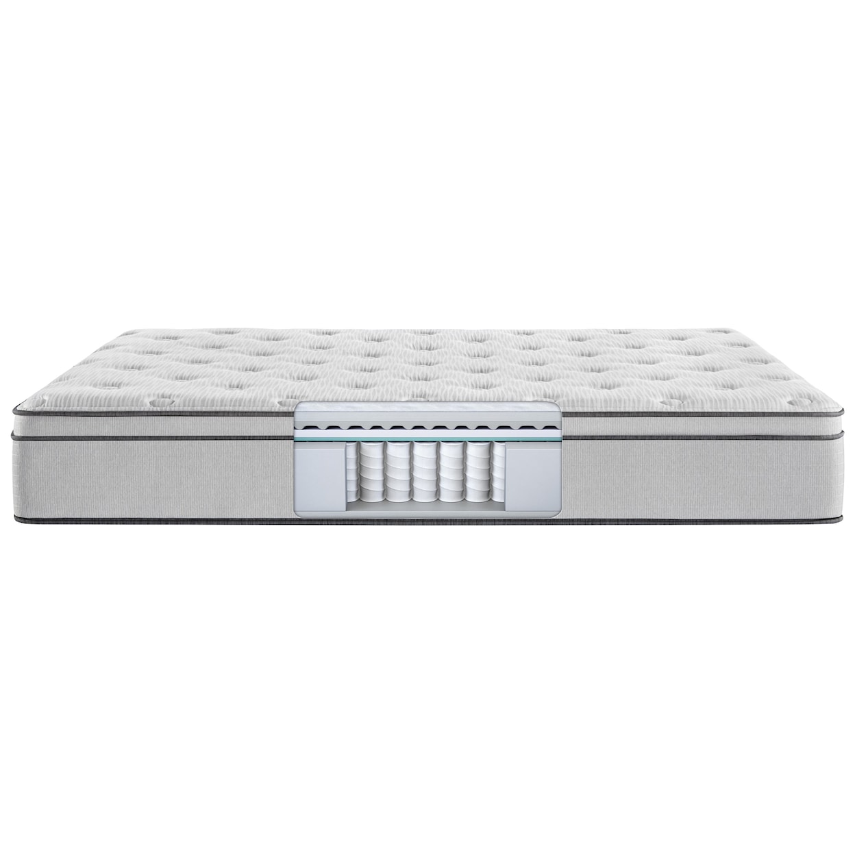 Beautyrest BR800 Plush ET Twin 12" Pocketed Coil Mattress Set