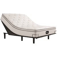 Twin Extra Long 12" Plush Euro Top Pocketed Coil Mattress and Advanced Motion Adjustable Base