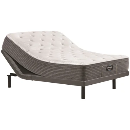 Twin Extra Long 13" Plush Euro Top Pocketed Coil Mattress and Luxury Adjustable Base