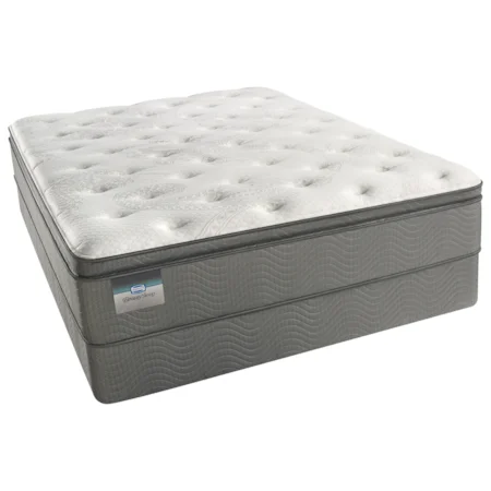 Queen 12 1/2" Luxury Firm Pillow Top Mattress and Triton Lite Foundation