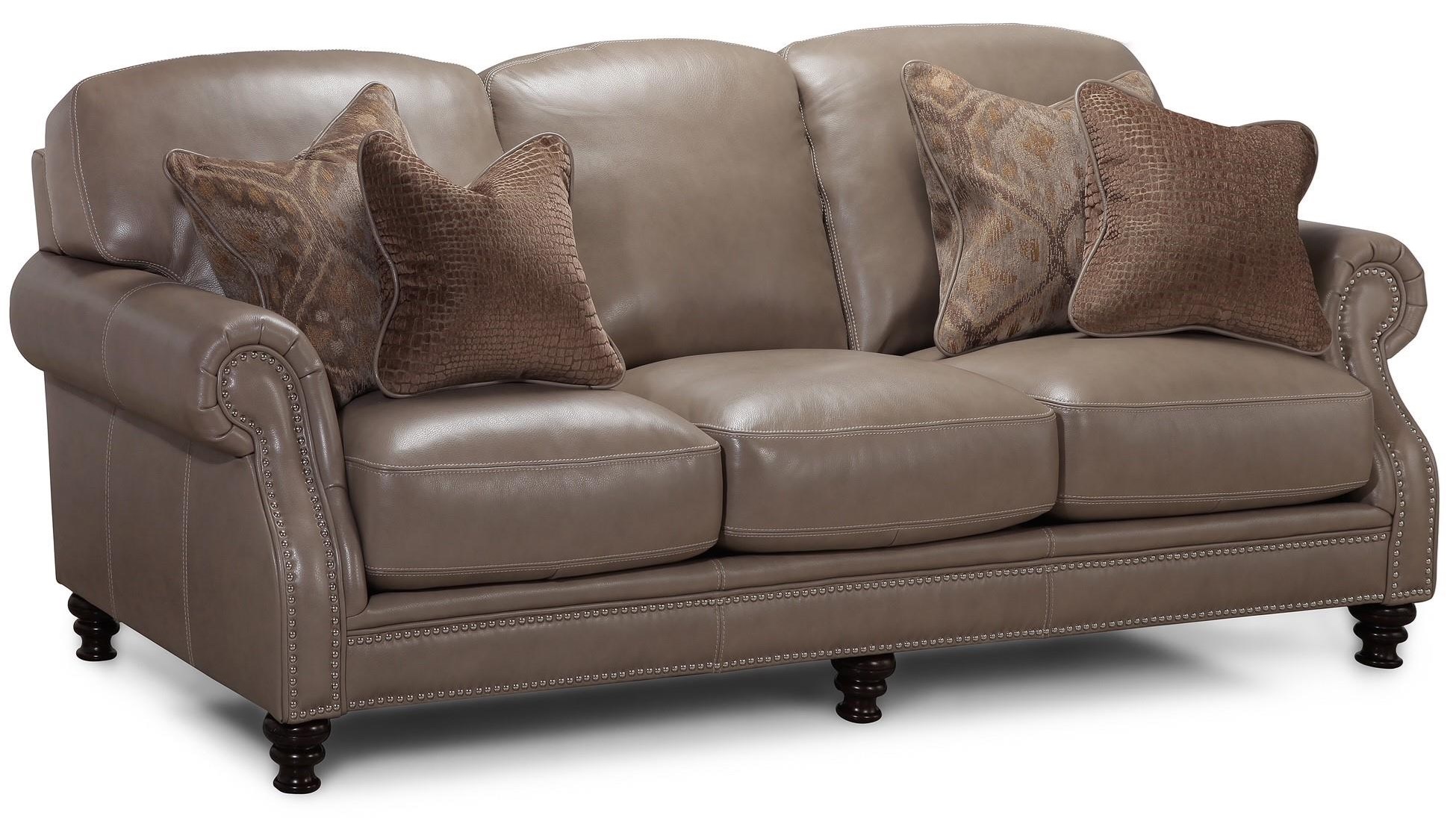 Simon Li Longhorn UH08830 Longhorn Leather Sofa Howell Furniture Sofas