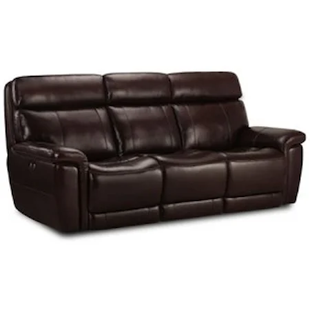 Leather Match Power Reclining Sofa