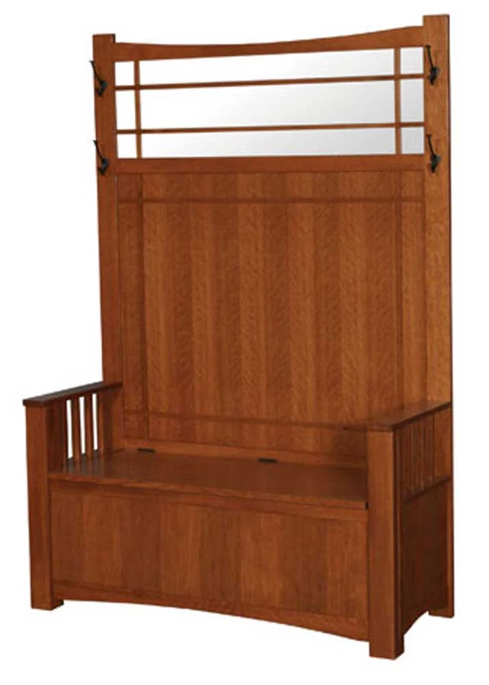 Simply Amish Prairie Mission TV270HSMW Prairie Mission Hall Bench