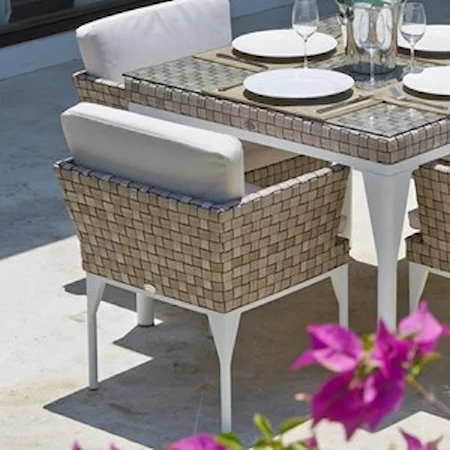 Outdoor Dining Armchair with Cushion