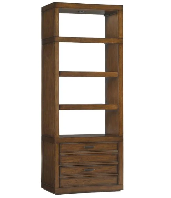Sligh Longboat Key 279LK-645 Crystal Sands Bookcase with Two Drawers ...