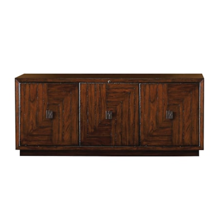 Transitional Rustic Summerton Media Console with Smart Eye Receiver