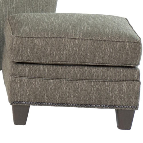 Transitional Ottoman With Nailhead Trim
