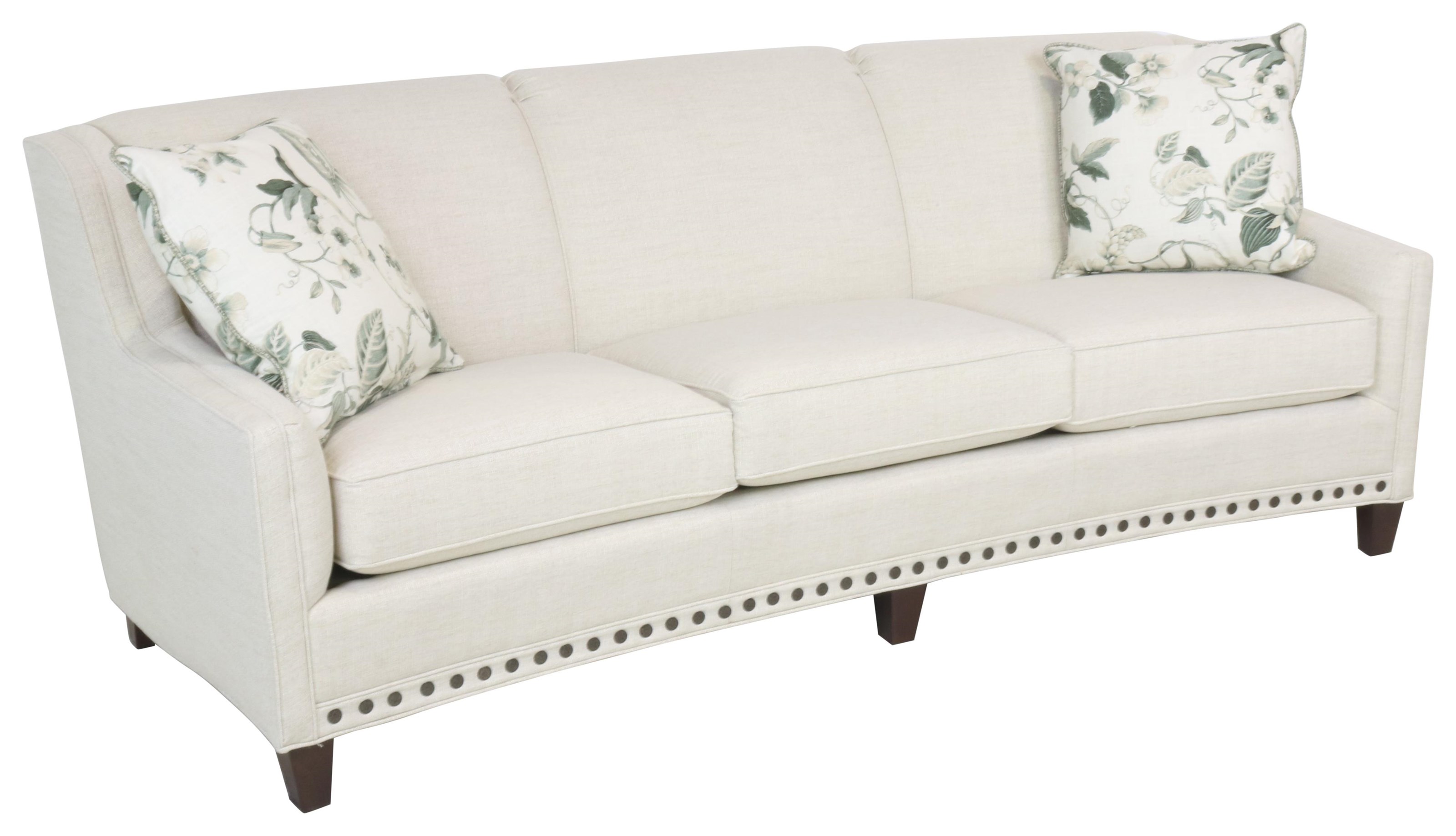 Smith brothers curved hot sale sofa