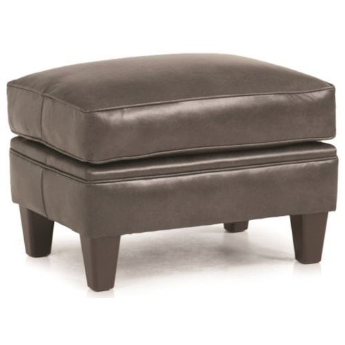 Traditional Ottoman with Tapered Legs