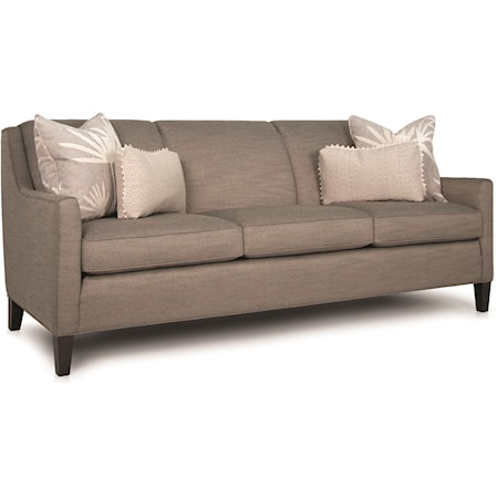Contemporary 74" Sofa with Track Arms