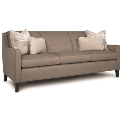 Contemporary 86" Sofa with Track Arms