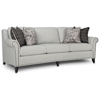 Transitional Large Sofa with Nailhead Trim