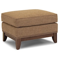 Contemporary Ottoman with Nailhead Trim