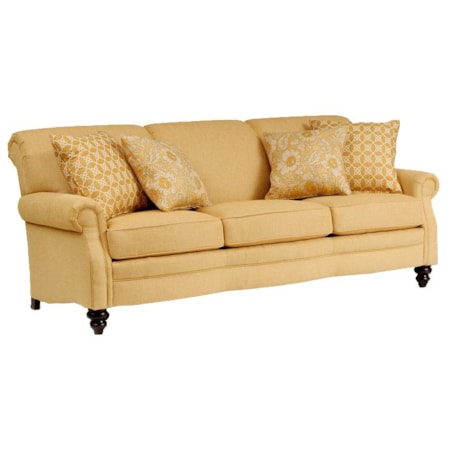 Sofa with Rolled Armrests