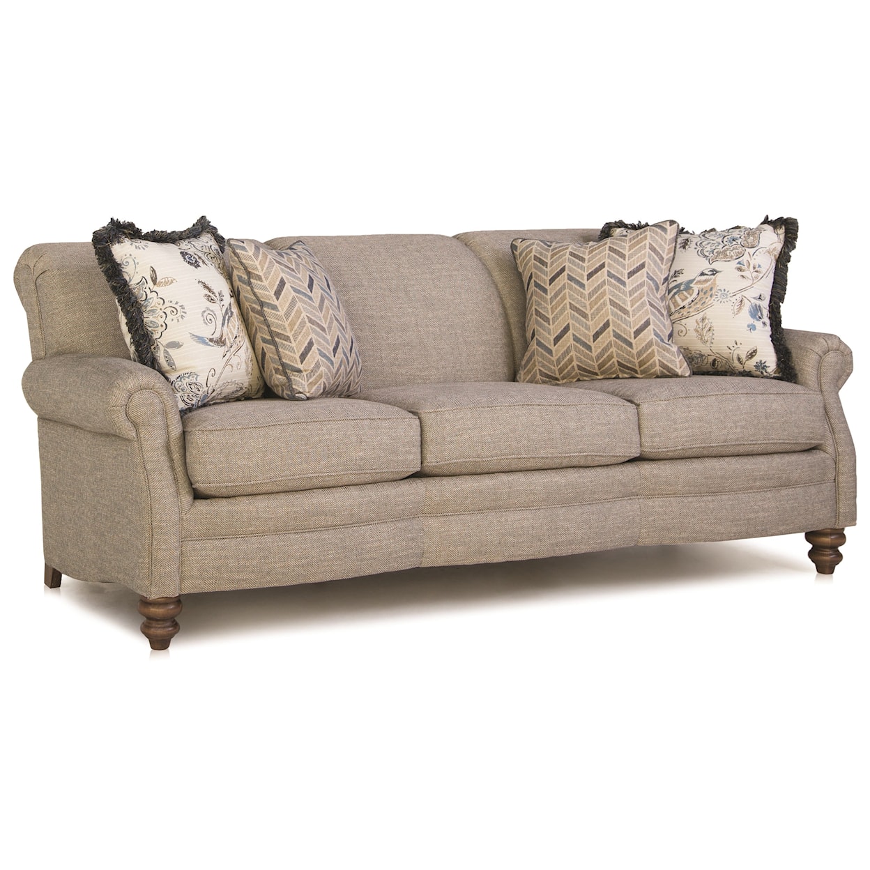Smith Brothers 383 Sofa with Rolled Armrests