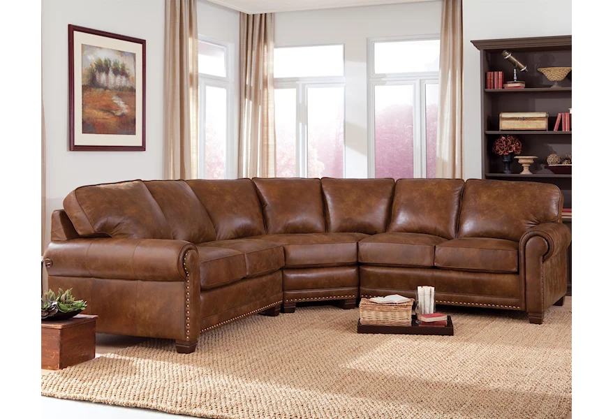 393 Sectional by Smith Brothers at Dunk & Bright Furniture