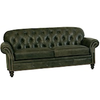 Traditional Button-Tufted Sofa with Nailhead Trim