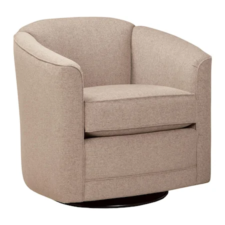 Swivel Glider Chair with Barrel Back