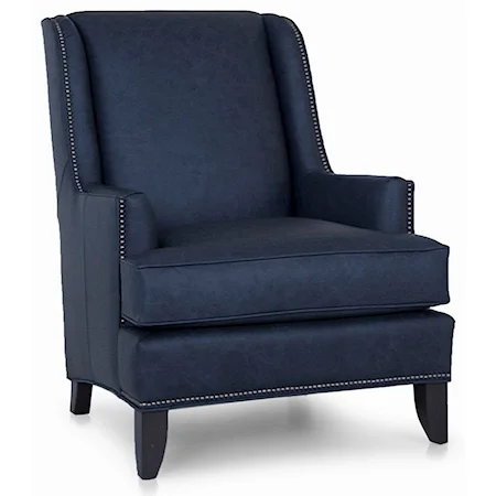 Traditional Chair with Tapered Arms and Nailhead Trim