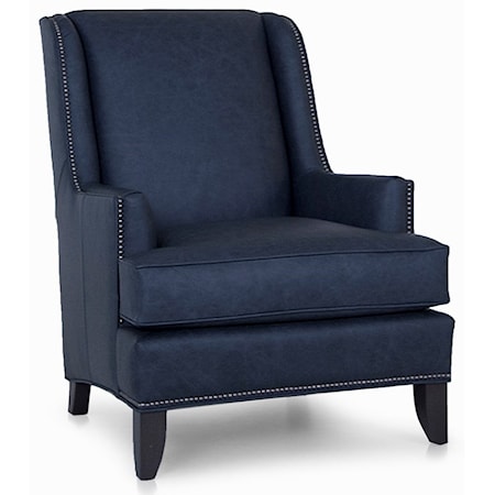 Traditional Chair with Tapered Arms and Nailhead Trim