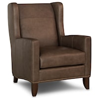 Traditional Wing Back Chair with Track Arms