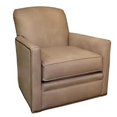 Leather Swivel Glider