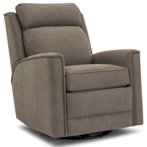Transitional Power Swivel Glider Recliner with Power Headrest