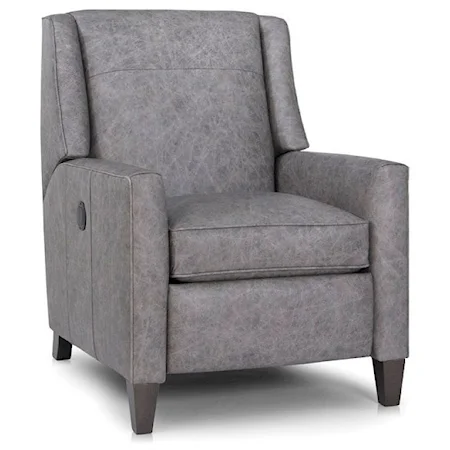 Transitional Pressback High-Leg Recliner