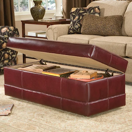 Rectangular Storage Ottoman with Baseband