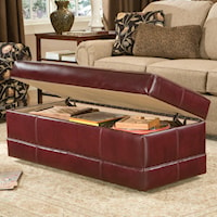 Rectangular Storage Ottoman with Baseband