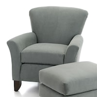 Upholstered Chair w/ Flared Arms
