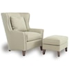 Smith Brothers Accent Chairs and Ottomans SB Upholstered Wingback Chair