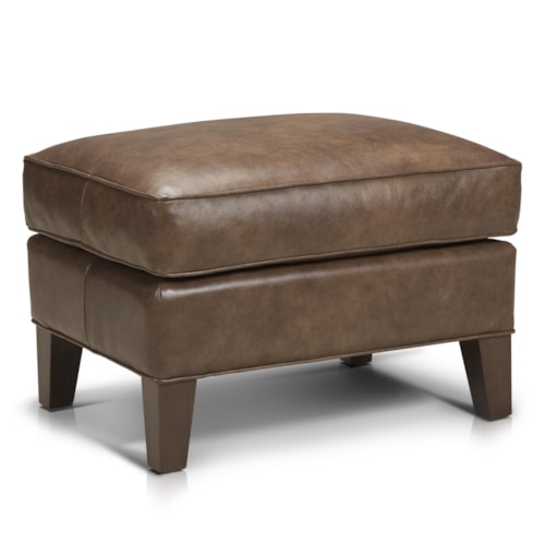 Ottoman with Tapered Wood Legs