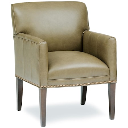 Upholstered Chair with Long Tapered Legs