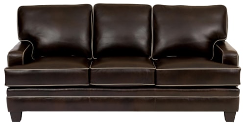 Customizable Sofa with Track Arms, Tapered Legs, and Semi-Attached Back