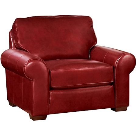 Classic Casual Chair with Sock Arms