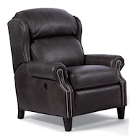 Traditional Motorized Reclining Chair with Nailhead Trim