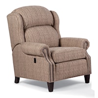 Traditional Motorized Reclining Chair with Nailhead Trim