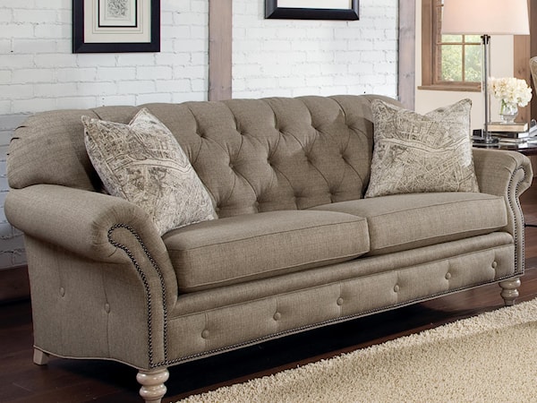 Button-Tufted Sofa