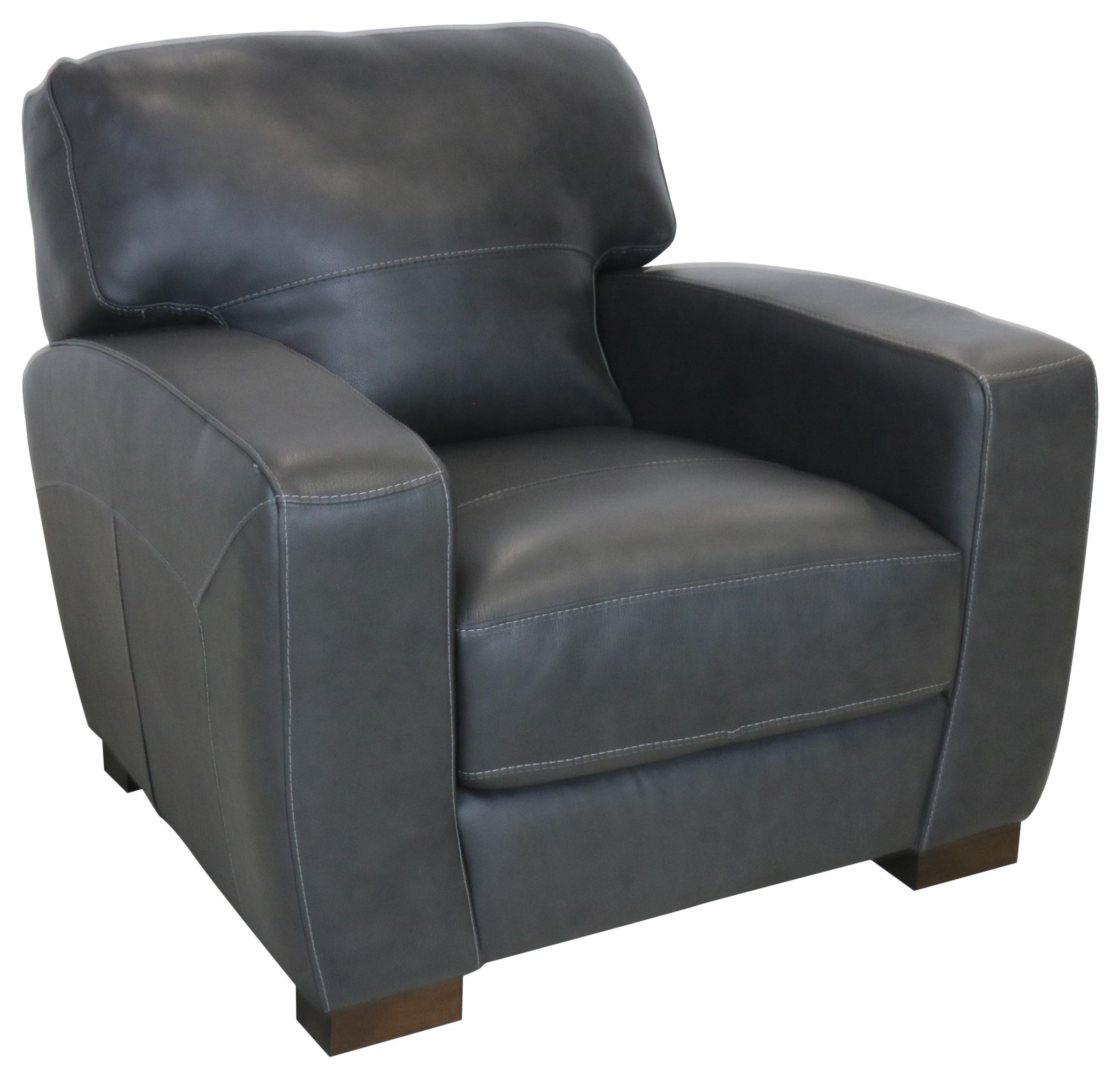Giovanni Leather Group 3 Italian Leather Chair Ottoman Sprintz
