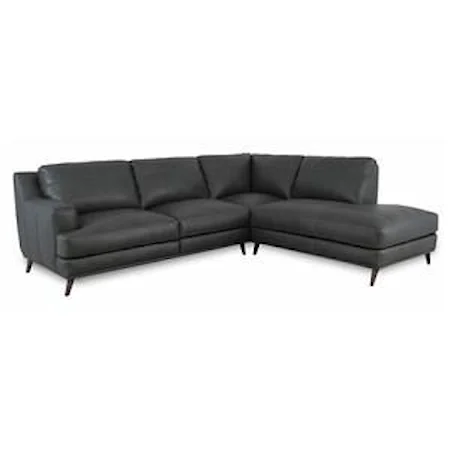 2 PIECE SECTIONAL IN CARUSO SLATE