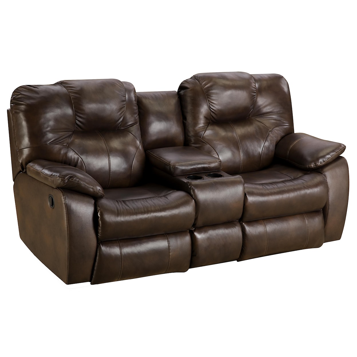 Design2Recline Avalon Double Reclining Loveseat with Console