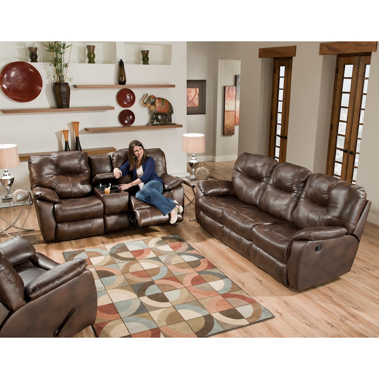 Design2Recline Avalon Power Headrest Reclining Sofa