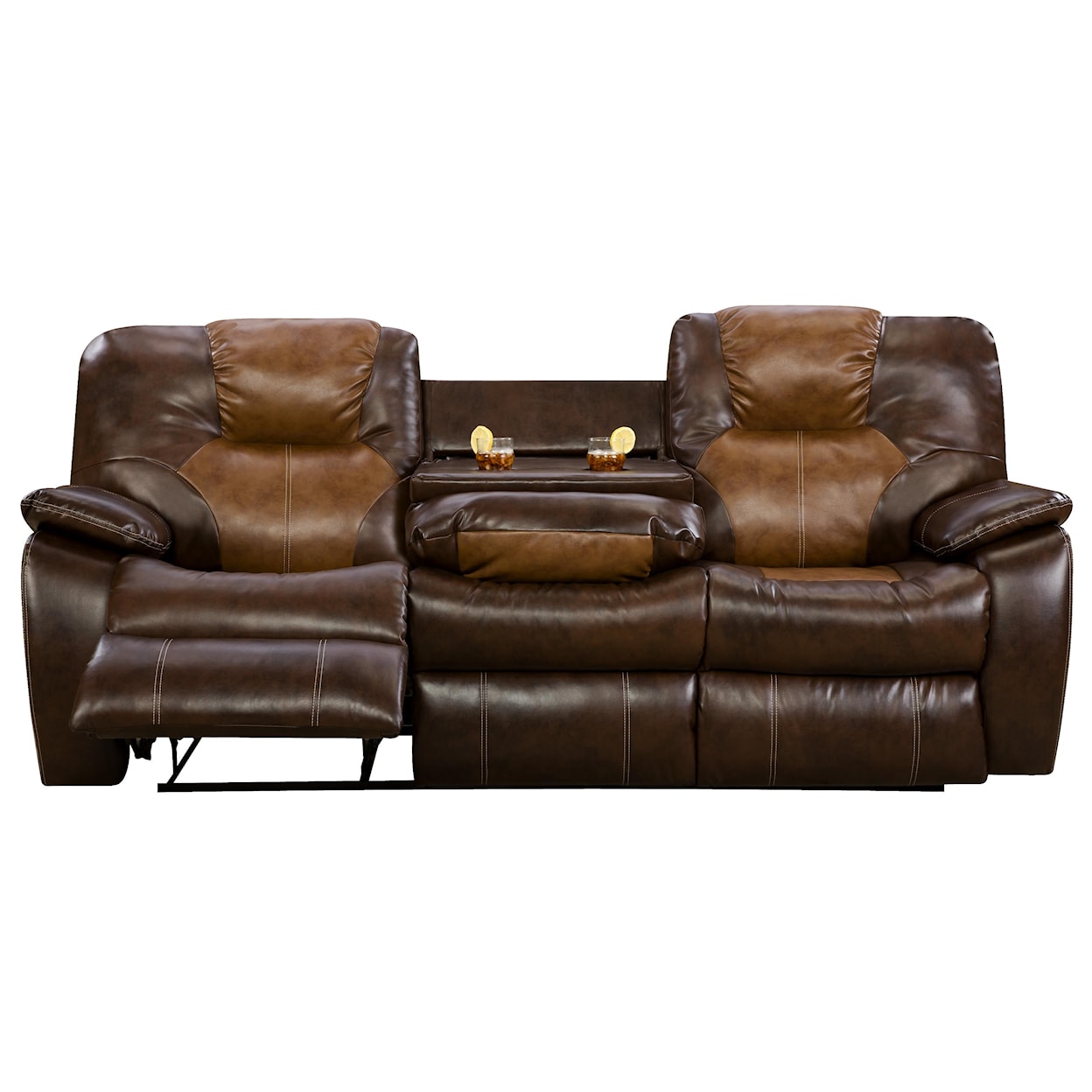 Southern Motion Avalon Reclining Sofa with Drop Down Table