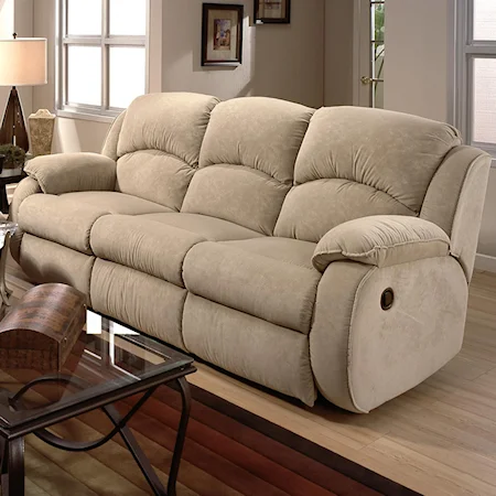 Double Reclining Sofa with Pillow Arms