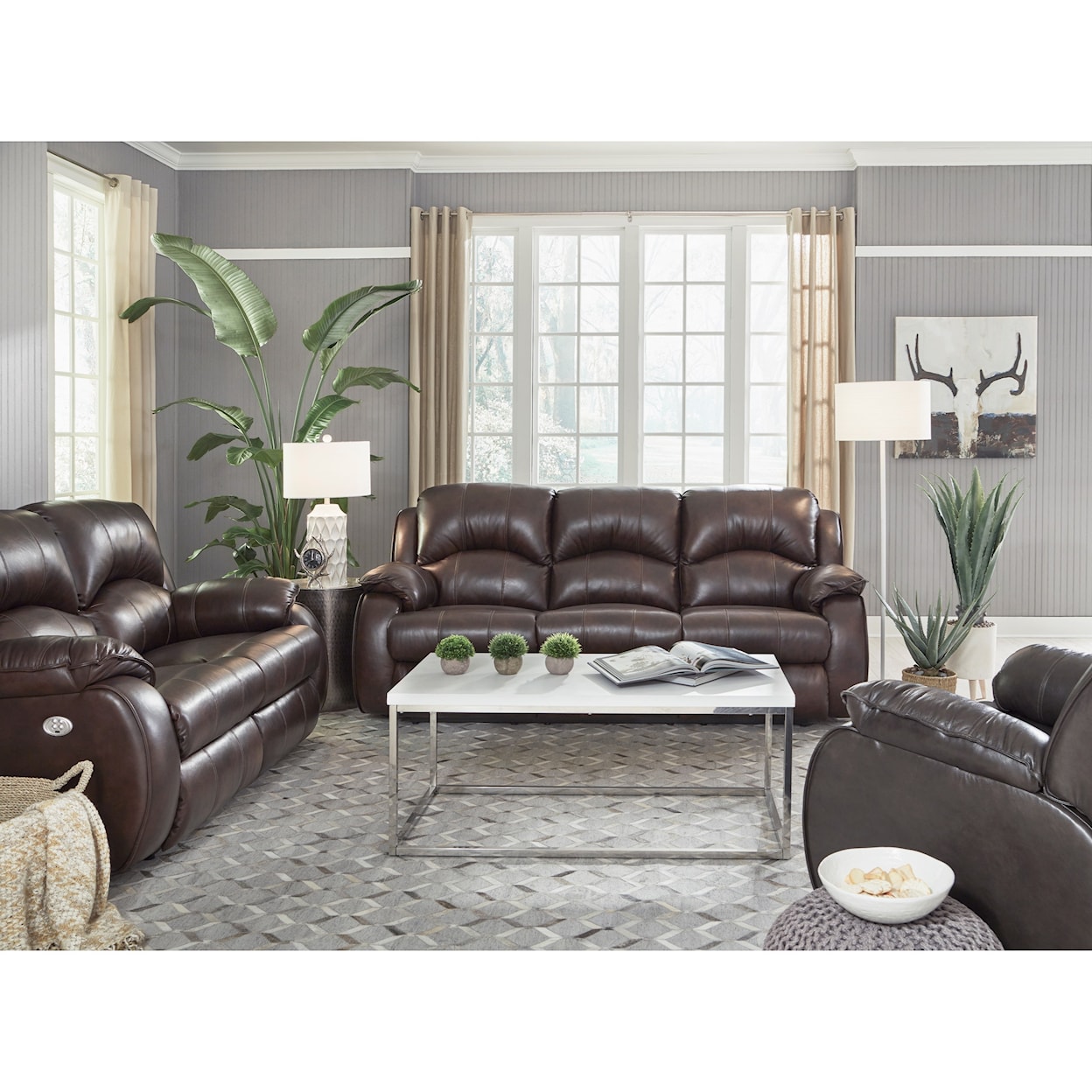 Design2Recline Cagney Power Headrest Reclining Sofa